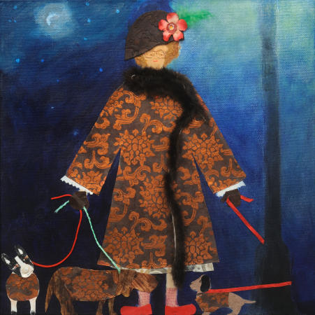 HENRY, NOT AGAIN !!
mixed media on canvas
15.25" h x 15.15" w  Framed   Sold